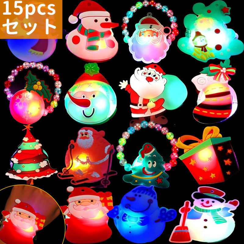 Christmas Pumpkin Decoration Light Glowing Toy Flash Bracelet Christmas Festival Fair Prize