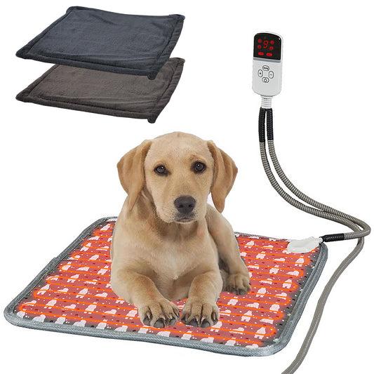 Hot carpet for pets, 2 covers, pet heater, timer function, electric blanket for cats, dogs, bite prevention, PES certification