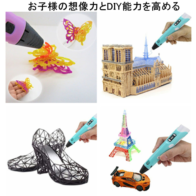 3Dペン フィラメント 3Dプリンター 立体絵画 スピード調整 放熱 ABS/PLA DIY知育 おもちゃ 子供知育 USB クリスマス プレゼント 日本語説明書