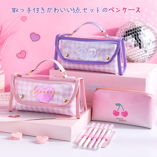 Pencil Case Fudebako Pencil Case Pencil Case Pencil Holder Pencil Case for Girls, Girls, Elementary School Students Pen Bag Pen Case Pencil Bag Large Capacity Storage Bag Students Children Multifunctional Lightweight Fudebako