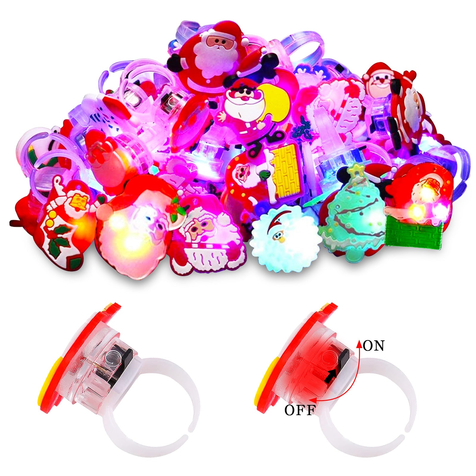 光るおもちゃ 光る指輪 クリスマス プレゼント 11種類 ハロウィン