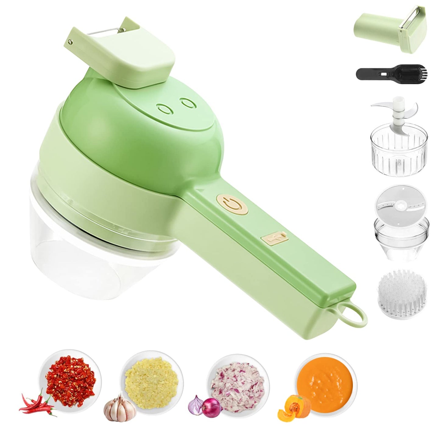 Chopping machine, electric food processor, vegetable chopper, washable lid, USB rechargeable