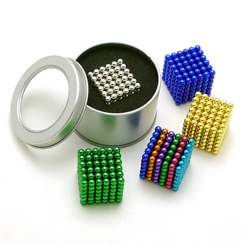 Magnetic Ball Magnetic Cube Magnet 216 Pieces 1000 Pieces Neodymium Magnet Multicolor 5mm Stress Relief 3D Puzzle Strong Magnet Toy Creativity Concentration Power Imagination Educational Toy