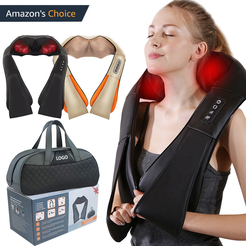 Neck massager massager massager neck shoulder waist back foot sole massage electric massager massager electric automatic off timer 3 speeds adjustable