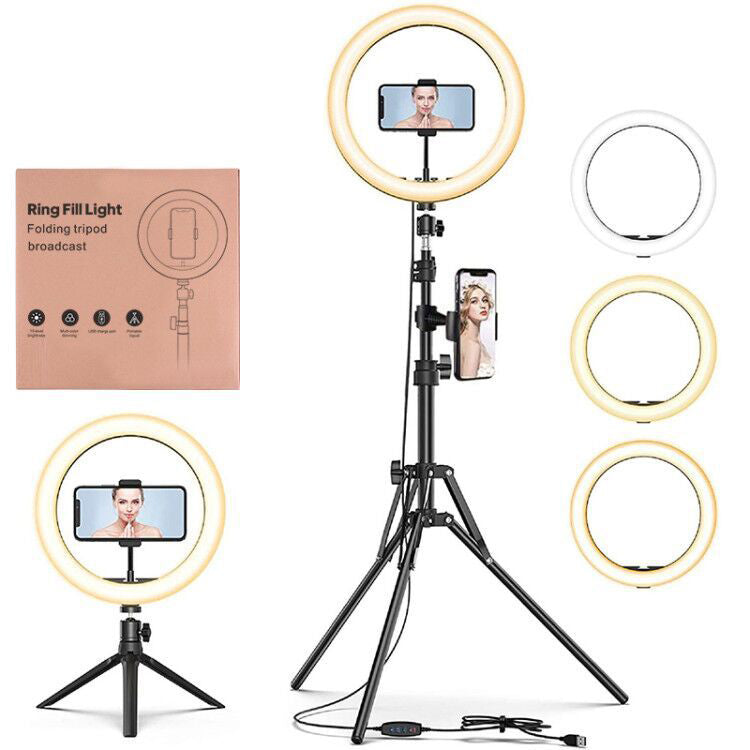 Ring Light for Computer Smartphone with Stand 50cm 160cm 210cm Tripod 12W 10 Levels Adjustment Video Selfie YouTube TikTok ZOOM Instagram Makeup Live Streaming Handheld Home Remote Telework LIVE Online Interview Skin Beautiful Benefits